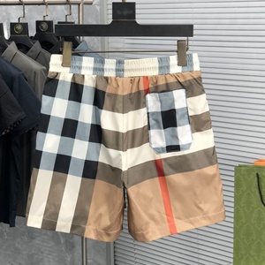 2026 wholesale fashionable casual waterproof beach <b>shorts</b> sporty vacation-ready Bur berry <b>checkered</b> <b>shorts</b> for <b>men</b> - Product Image 4