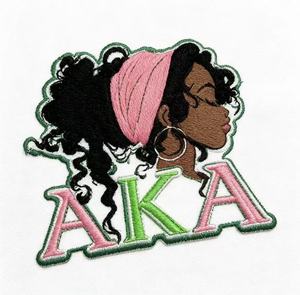 Patchs thermocollants en chenille brodés en 3D écologiques Alpha <span class=keywords><strong>Kappa</strong></span> Alpha pour sororité, lettres et badges grecs roses et verts pour vêtements - Product Image 4
