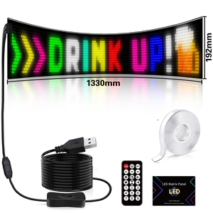 Çin özelleştirilebilir RGB USB piksel yumuşak animasyonlu reklam ekran PVC malzeme ofis için esnek ekran tabela paneli açtı - Product Image 1