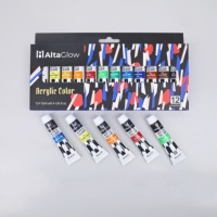 2025 fabricant nouveau produit Chinjoo 12 couleurs peinture acrylique ensemble 12ml en gros pour les artistes