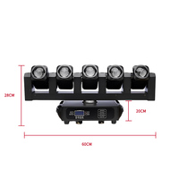 Lumière de scène SC 5x40W, 5 doigts, 5 yeux, 40W, faisceau lumineux, KTV, barre teinte, projecteur de balayage avec stroboscope LED, 5 pièces, lumière à tête mobile