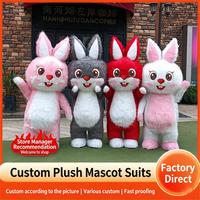 Costume de lapin gonflable - Adorable tenue de mascotte de lapin, déguisement de personnage de dessin animé gonflable pour événements (en stock)