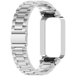 Bracelet de montre intelligente en acier inoxydable Redmi Band3 & pour Band9 Active avec étui et fermoir rabattable, 4 couleurs - Product Image 1