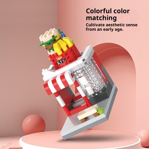 Set de Bloques de Construcción de la Calle de la Ciudad, Modelos de Tiendas de McDonald's y Pepsi, Ladrillos de Arquitectura Creativa, <span class=keywords><strong>Juguete</strong></span> Electrónico de 40 Piezas - Product Image 4