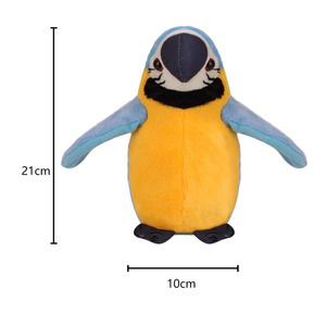 นกแก้วสีน้ำเงินพูดซ้ำของเล่นตุ๊กตาสัตว์มีปีกแบบโต้ตอบของขวัญวันเกิดนกแก้วพูด - Product Image 2