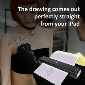 AIMO-M08F Mini imprimante à pochoir de tatouage Machine de modèle thermique Machine de transfert de tatouage BlueTooth Rechargeable - Product Image 3