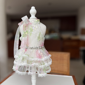 Robe légère pour <span class=keywords><strong>chien</strong></span>, petite taille, motif floral <span class=keywords><strong>Papillon</strong></span>, jupe tutu princesse pour animaux de compagnie, pour chats et chiots, vêtements d'été respirants pour <span class=keywords><strong>chien</strong></span> femelle - Product Image 3