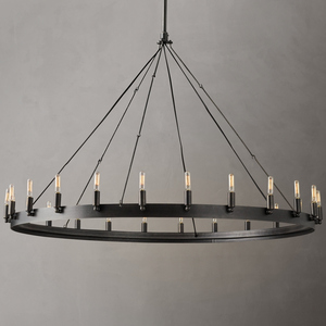 Black Stainless Steel <b>Chandelier</b> E26 LED Pendant <b>Light</b> 3500K Warm White Gold Body Adjustable Height <b>5</b>-Year Warranty for Living - Product Image 3