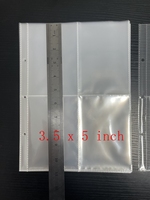 Dossier d'album photo transparent 8 poches 5x3.5 pouces pour protecteur de photo à 3 anneaux