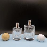 Atomizador de Perfume de Madera Natural con Tapa de Madera de Fresno, Botella de Perfume de Vidrio Transparente de 30ml y 50ml con Base Gruesa