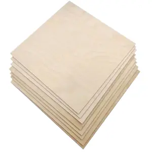 Laser Cut Manufacture Plywood 1.5-7mm Basswood / Birch / Maple / Walnut Plywood Board For Toy Crafts