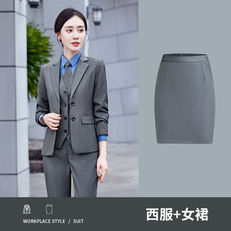 Ensemble tailleur femme gris coloré 188, jupe femme 388