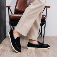 Mocasines Minimalistas de Ante Sintético al por Mayor OEM ODM, Calzado Casual Ligero con Borde Delgado y Fácil de Poner para Hombre, Disponible para Todas las Estaciones