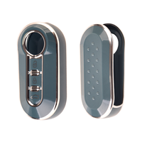 Dernière conception pliante nouvelle couverture de clé de voiture souple bord doré étui à clés en TPU housse de protection pour accessoires Fiat 500