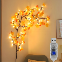 Guirlandes lumineuses LED flexibles en forme de saule, blanc chaud, pour la décoration de la maison, des murs, des chambres, des jardins et des mariages