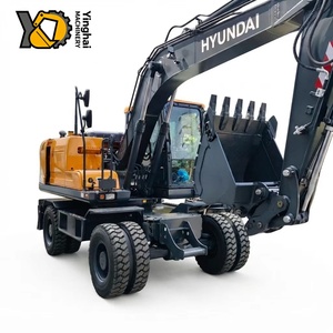 Excavadora de Ruedas Hyundai HW150 Nueva, Motor Cummins, Certificación EPA, Precio Bajo, Incluye Garra para Madera - Product Image 3