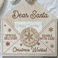 Ornements de Noël en forme de lettres pour Mère Noël, décorations suspendues pour sapin de Noël, enveloppes pour liste de souhaits de Noël
