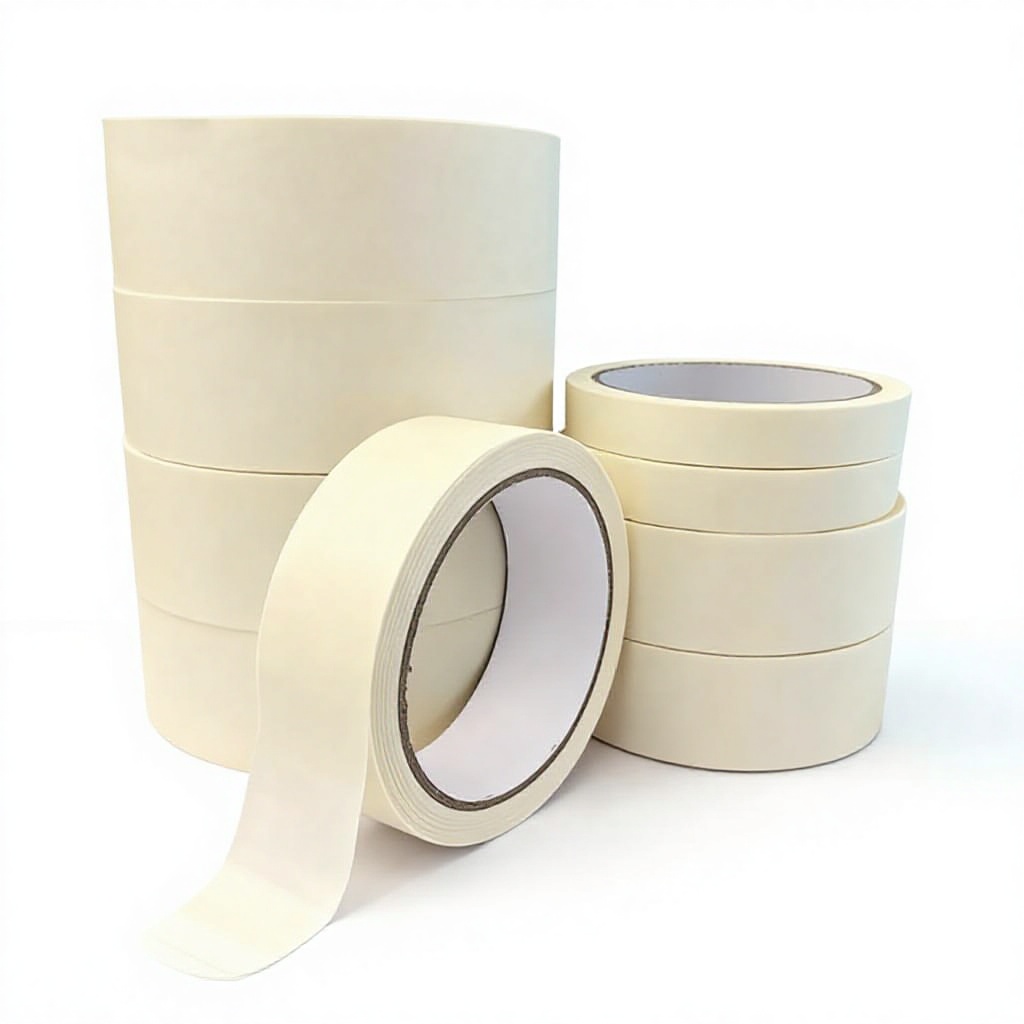 Whole Box Wholesale Textured Paper Rubber Adhesive Masking Tape Easy Tear Leaves No Trace for Decoration