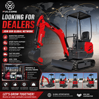 Mini-excavatrice FULCORE antichoc à commande pilote, corps compact, personnalisation complète de la machine, configuration optionnelle
