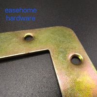 Fer durable 90 °   Équerre d'angle, fixation à plaque plate, finition bronze, support pour meubles en bois, pour cuisine et atelier