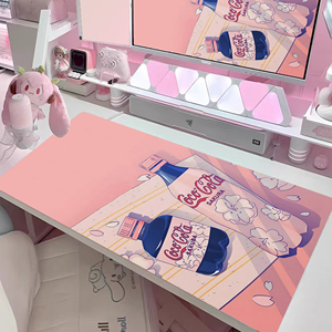 แผ่นรองเมาส์เกมมิ่ง XXL สีชมพูน่ารัก ดีไซน์สวยงาม สำหรับการสั่งซื้อจำนวนมาก ป้องกันการเลื่อนหลุด เหมาะสำหรับประเทศเนเธอร์แลนด์ - Product Image 2