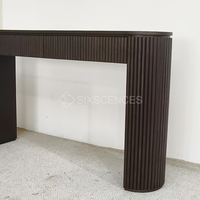 Console de salon table de présentation en bois massif tiroirs console design moderne