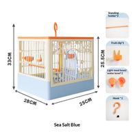 Vente en gros de petites cages à oiseaux modernes YE, respirantes, écologiques, en plastique durable, sécurisées, portables, pour une utilisation à la maison et en extérieur, toutes saisons, pour perroquets