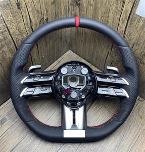 Volant sport en cuir et fibre de carbone à 3 branches pour Mercedes-Benz AMG C63 GT C43 CLS W218 W219 <span class=keywords><strong>500</strong></span> 550 C/E-Class W201 - Product Image 1