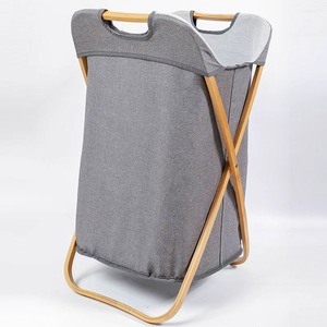<b>Collapsible</b> Laundry Basket Space Gray 68cm Foldable <b>Storage</b> Organizer For Home Bedroom Bathroom - Product Image 3