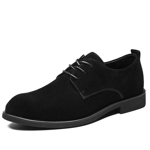 Abito da <span class=keywords><strong>uomo</strong></span> Derby uniforme <span class=keywords><strong>scarpe</strong></span> Oxford alla moda pulisci a colori bassi con lacci in finta pelle scamosciata formale a punta da lavoro - Product Image 2