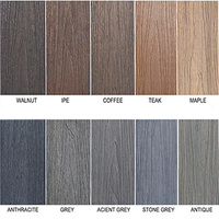 Revêtement de sol extérieur en bois plastique double couleur Composite Wpc