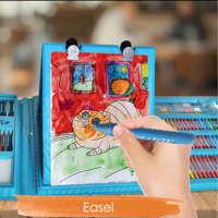 Ensemble de dessin professionnel personnalisé à bon prix avec étui en plastique, peinture acrylique, ensemble d'artiste pour enfants