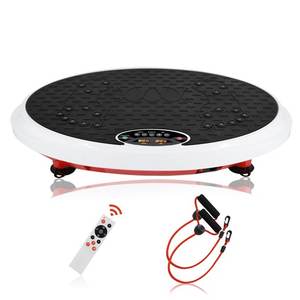 Mesin Latihan Pelat Getaran, Pijat Bergetar Seluruh Tubuh, untuk Latihan Rumah dan Membentuk dengan Pita Resistensi Loop, Jarak Jauh - Product Image 1