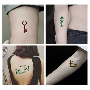 Plantilla de Tatuaje Reutilizable de Papel Tamaño A4, de Lujo, <span class=keywords><strong>con</strong></span> Purpurina, Resistente al Agua, para Arte Corporal, Tatuaje Temporal Falso, OEM de Fábrica - Product Image 4