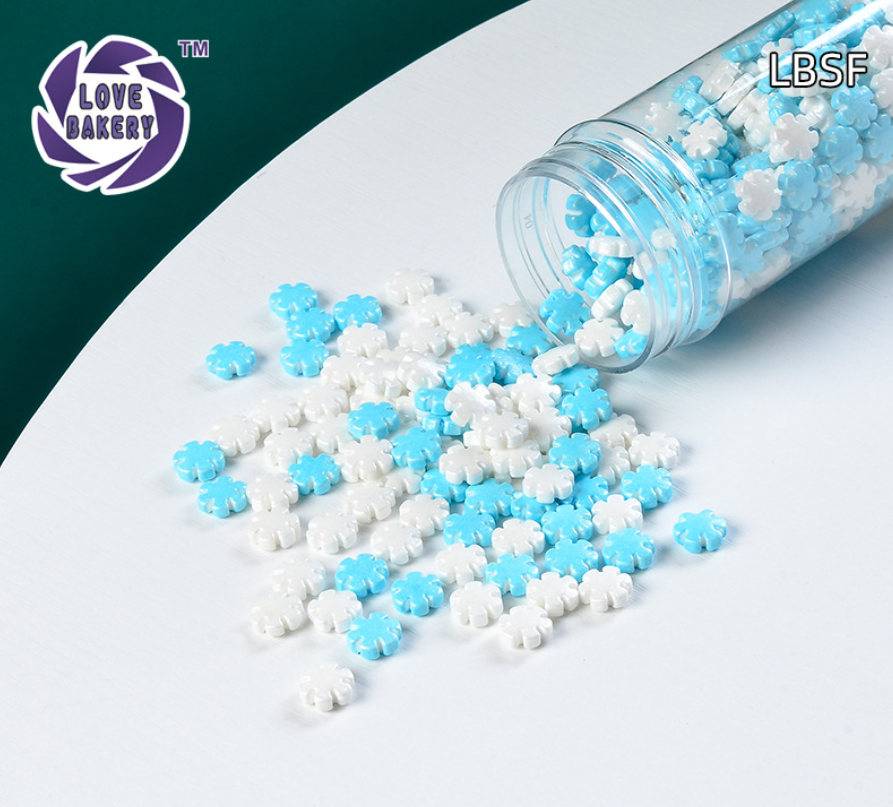 Flocon de neige bleu et blanc-130g