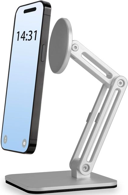 Aluminum Alloy Adjustable 5~12.9 Inch Desktop Folding Tablet Stand Magnetic Holder for iPAD With Rotating Feature