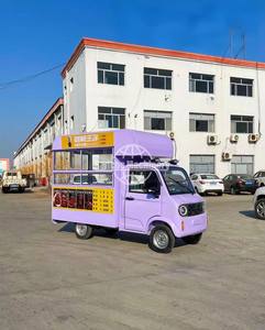 Camion de restauration rapide mobile électrique à quatre roues pour la vente de snacks, de glaces et de hamburgers sur longue distance, en acier inoxydable - Product Image 3