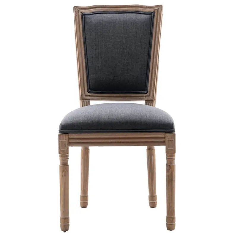 Classic Oak Wood French Rectangular Rattan Back Hotel Restaurant Banquet Indoor Dining Chairs