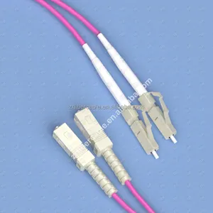 Lc-sc Om4 Duplex Mpo 12f Cable de conexión de fibra óptica multimodo de doble núcleo Cable de conexión Gigabit Om2