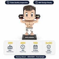 Figurine MOC Avatar Designer Statique en Briques – Kit d'Art Personnalisable et de Collection – Blocs de Construction en Plastique – Fournisseur pour Expositions Personnalisées
