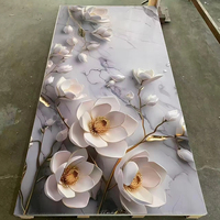 Panel Dinding PVC Modern 5D Mewah Desain Seni Permukaan Tahan Air Tahan Api Anti UV Cocok untuk Area Ruang Makan & Kamar Mandi