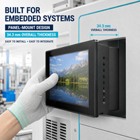 Monitor Táctil Integrado de 7 Pulgadas, 1024x600, 800 Nits, Pantalla HMI Industrial con Entrada HDMI y Táctil USB para Paneles de Control