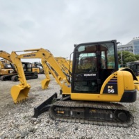 Excavatrice sur chenilles hydraulique Komatsu PC56 de 5 tonnes, presque neuve, peu d'heures de travail, idéale pour les petites constructions, à vendre
