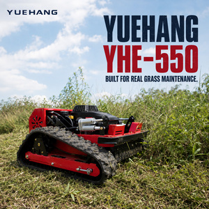 เครื่องตัดหญ้าแบบรางเลื่อนระยะไกล 200 เมตร พร้อมใบมีดขนาด 550 มม. เครื่องยนต์เบนซิน 224 ซีซี และระบบปรับความสูงด้วยรีโมท สำหรับตัดหญ้าริมทางระบายน้ำและตัดหญ้าอ้อหญ้า - Product Image 1