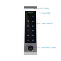 Control de Acceso con Teclado Táctil WiFi Tuya, Lector de Tarjetas RFID de 125KHz y 13.56MHz con Timbre/Campanilla, Compatible con Control por Voz de Amazon Alexa