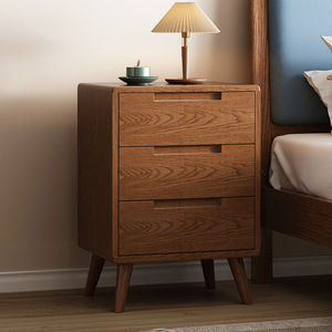 All-solid Wood Three-<strong>drawer</strong> <strong>Bedside</strong> <strong>Table</strong> Oak Wood Storage Cabinet Nordic Bedroom Storage Cabinet <strong>Chest</strong> <strong>of</strong> <strong>Drawers</strong> Complete <strong>Set</strong> - Product Image 3