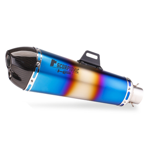 Silenciador de escape de doble salida de 470 mm para NVX155 <span class=keywords><strong>FZ300</strong></span> MT09 R3 ZX6R ZX25R 765 800X con Db Escape - Product Image 1