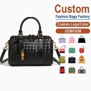 Authentic Synthetic Leather Woven Crossbody – <b>Pillow</b> Bag Silhouette with Hand-Woven Texture and Gold-Tone Hardware - Product Image 1