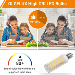 Bán buôn 6 Wát E12 LED bóng đèn Gốm + PC 600LM không nhấp nháy ánh sáng ETL FCC chứng nhận cung cấp ánh sáng và Mạch Giải pháp thiết kế - Product Image 6