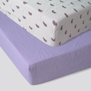 Tùy Chỉnh Rắn Colour Muslin Được Trang Bị Crib Cot Tấm Giường Sơ Sinh Được Trang Bị Tùy Chỉnh Hữu Cơ Cũi Tấm Cho Trẻ Em' Bộ Đồ Giường - Product Image 4